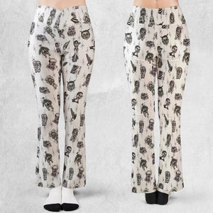 The Twilight Zone Characters Pattern Flare Leggings