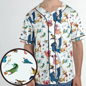 Sword in the Stone Pattern Unisex Baseball Jersey