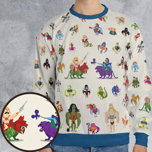 He-Man & Masters Of The Universe Characters Pattern All-over Print Sweatshirt