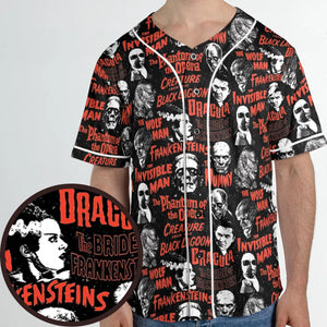 Monster Tiles Unisex Baseball Jersey
