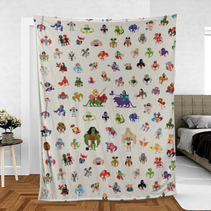 He-Man & Masters Of The Universe Characters Pattern Fleece Blanket