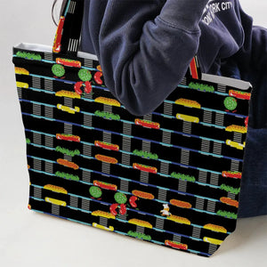 BurgerTime Arcade Game Large Tote Bag