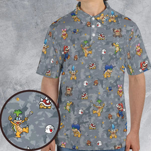 Super Mario Nintendo Video Game AOP Men/Women Polo Shirt