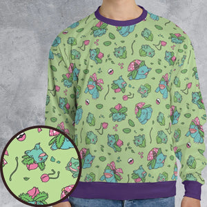 Venusaur Ivysaur and Bulbasaur Pokemon All-over Print Sweatshirt