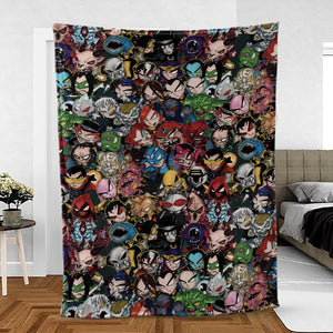 DC Villains Chibi Fleece Blanket