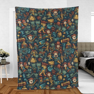 Story of Toy Cowboys Toy Story Fleece Blanket