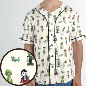 Classic Universal Monster Babies Unisex Baseball Jersey