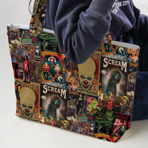 Vintage Scary Large Tote Bag