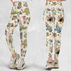 Alice In Wonderland Pattern Legging
