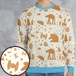 Gingerbread Christmas Star Wars All-over Print Sweatshirt