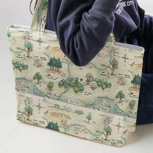 Hundred Acre Wood Map Large Tote Bag