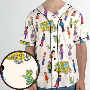 The Magic School Bus Characters Unisex Baseball Jersey