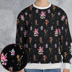 Monsters Cereal Pattern All-over Print Sweatshirt