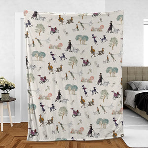 Dog Walking Look Alikes 101 Dalmations Fleece Blanket