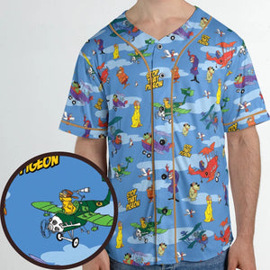 Stop That Pigeon Dastardly and Muttley in Their Flying Machines Unisex Baseball Jersey