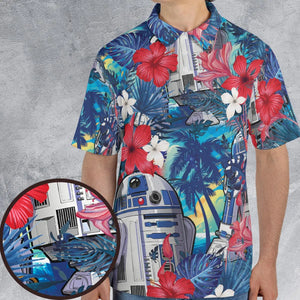Summer Vacation R2 D2 Tropical AOP Men/Women Polo Shirt