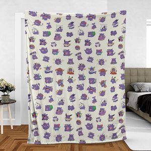 Gengar Cosplay Pokemon Fleece Blanket