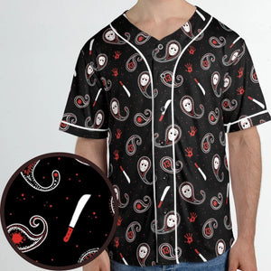 Jason Voorhees Friday The 13th Pattern Unisex Baseball Jersey