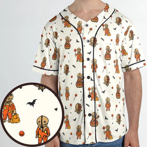 Pumpkin Sam Trick 'r Treat Horror Unisex Baseball Jersey