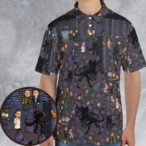 Out of Space Alien AOP Men/Women Polo Shirt