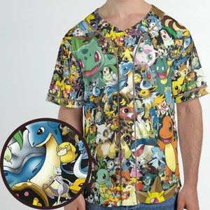 Gotta Catch 'em all Pokemon Unisex Baseball Jersey