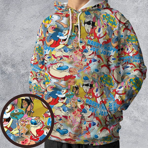 The Ren and Stimpy Show All-over Print Hoodie