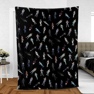 Gundam Pilot Suits Gundam Mobile Fleece Blanket