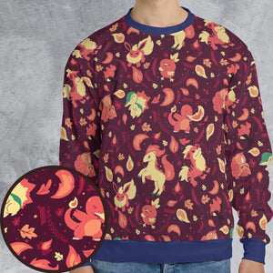 Fire Pokemon Pattern All-over Print Sweatshirt