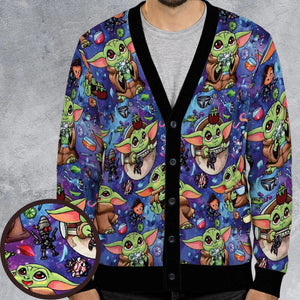 Baby Yoda In the Galaxy Cardigan