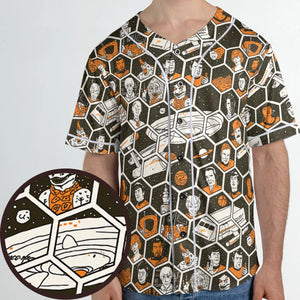 TrekToon Star Trek Hive Pattern Unisex Baseball Jersey