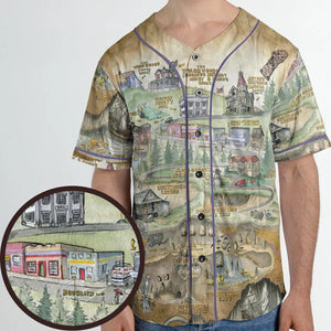 The Goonies Adventure Map Unisex Baseball Jersey