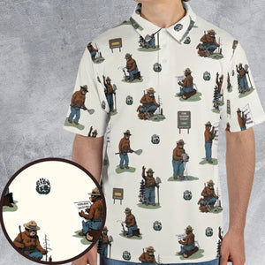 Smokey The Bear AOP Men/Women Polo Shirt