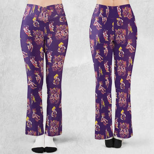 Yu Gi Oh Characters Patterns Flare Leggings