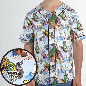 Robin Hood Characters Pattern Unisex Baseball Jersey