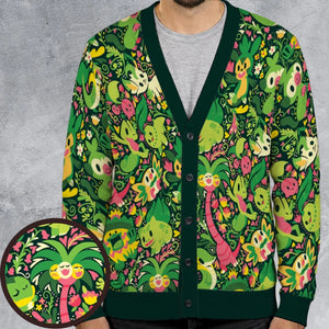 Grass Type Pokemon Pattern Cardigan