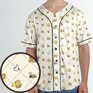 Final Fantasy Sleeping Creatures Pattern Unisex Baseball Jersey