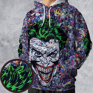 Joker The Most Favourite Characters Pattern All-over Print Hoodie