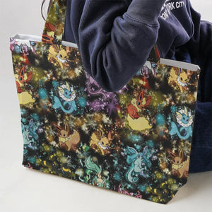 Eevee Evolution in the Galaxy Large Tote Bag