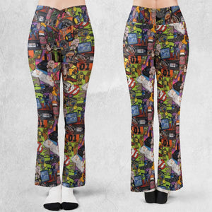 The 1980's. The Decade Of Greed Flare Leggings