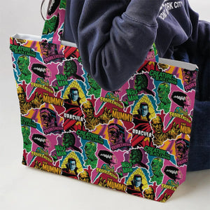 Monsters Pop Collage Universal Monsters Large Tote Bag