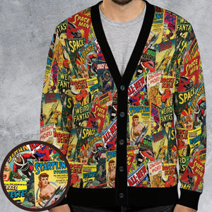 Vintage Science Fiction Sci-Fi Cardigan