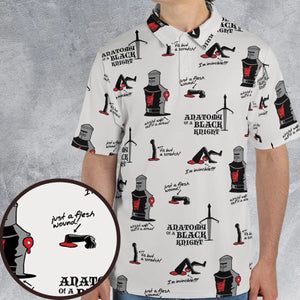 Tis but a scratch Black Knight Monty Python And The Holy Grail AOP Men/Women Polo Shirt
