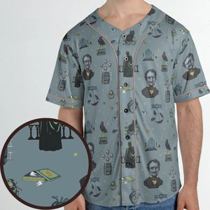 The Dark Themed Edgar Allan Poe Unisex Baseball Jersey