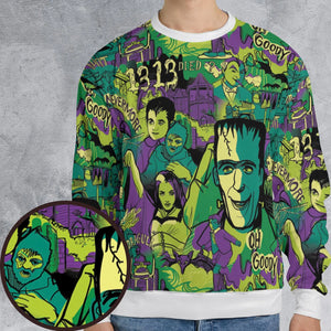 Oh Groovy Frankenstein Universal Horror All-over Print Sweatshirt