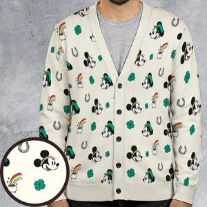 Mickey and Minnie St. Patrick's Day Pattern Cardigan