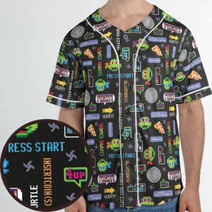 The TMNT Pixel Characters Unisex Baseball Jersey