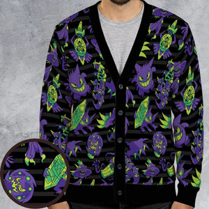 Ghost Type Pokemon Pattern Cardigan