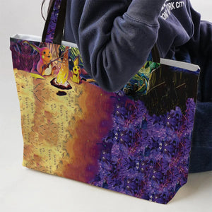 Pokemon Starry Night Campfire Large Tote Bag