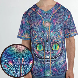 Cheshire Cat Alice In Wonderland Unisex Baseball Jersey