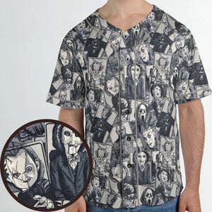 Halloween Horror Villains Unisex Baseball Jersey